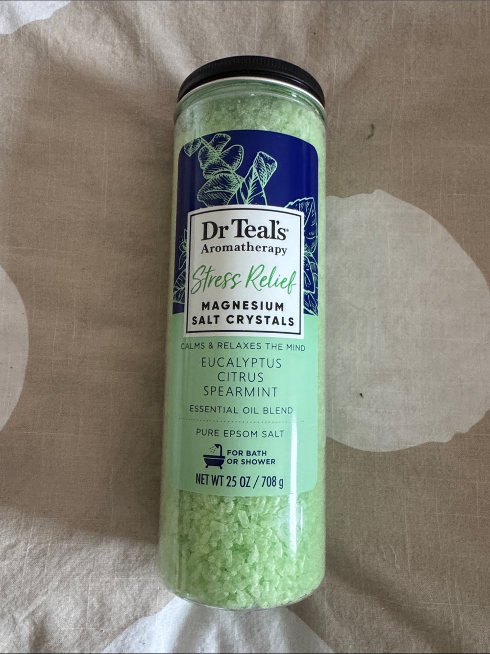 Dr Teal's Stress Relief Magnesium Salt Crystals - Green